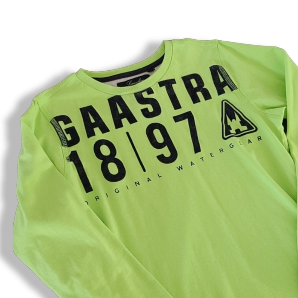 GAASTRA Netherlands Long Sleeve Tee Kids 12 Sailing Euro Style Graphic Shirt - Picture 4 of 14